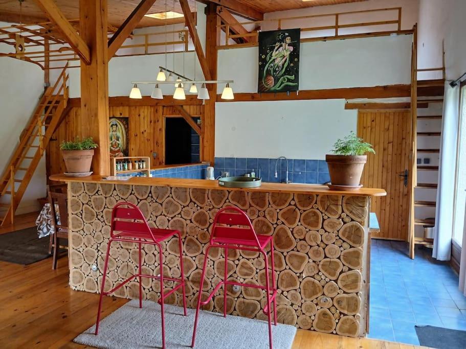Bright Loft With Mountain And Nature View Sougraigne Exterior photo